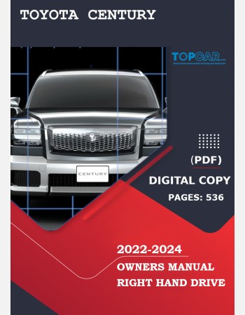toyota century 2022 2023 2024 owners manual in english
